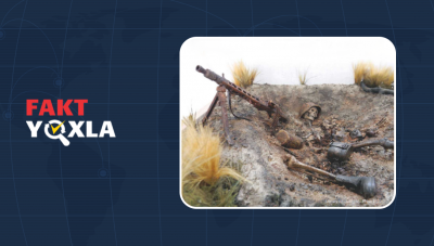 Hərbçiyə aid olduğu iddia edilən skelet real deyil